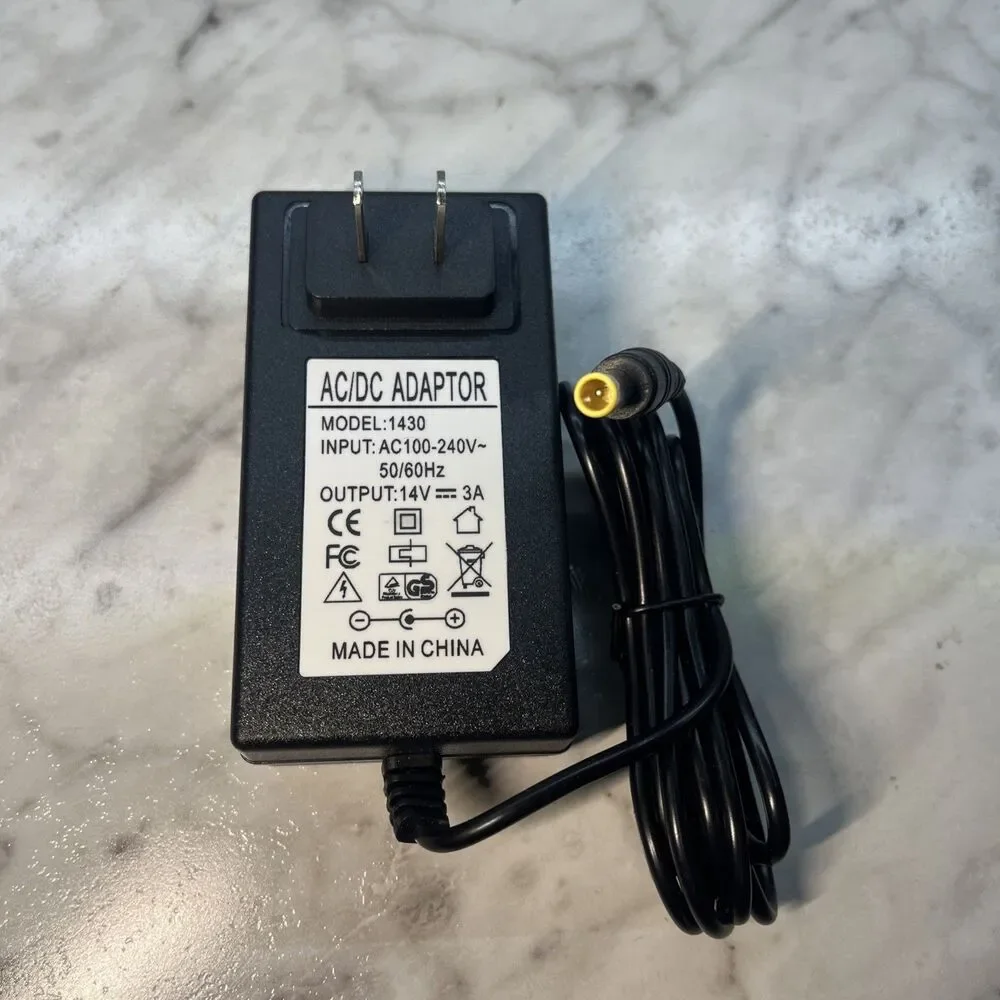 14V AC/DC Power Adapter, 3A/Samsung Monitor, TV, LCD LED Power Supply Cord cabl